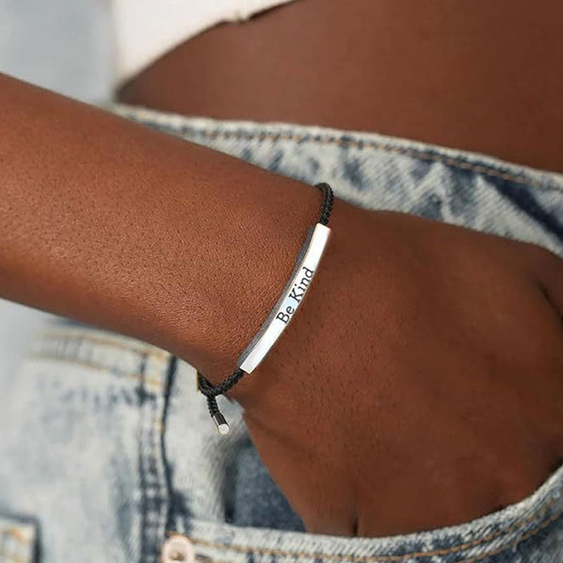 ✨📿 Vevde Armband i Rustfritt Stål – Motiverende Inspirasjonsarmbånd med Fjerningstrykk! ✨🦾