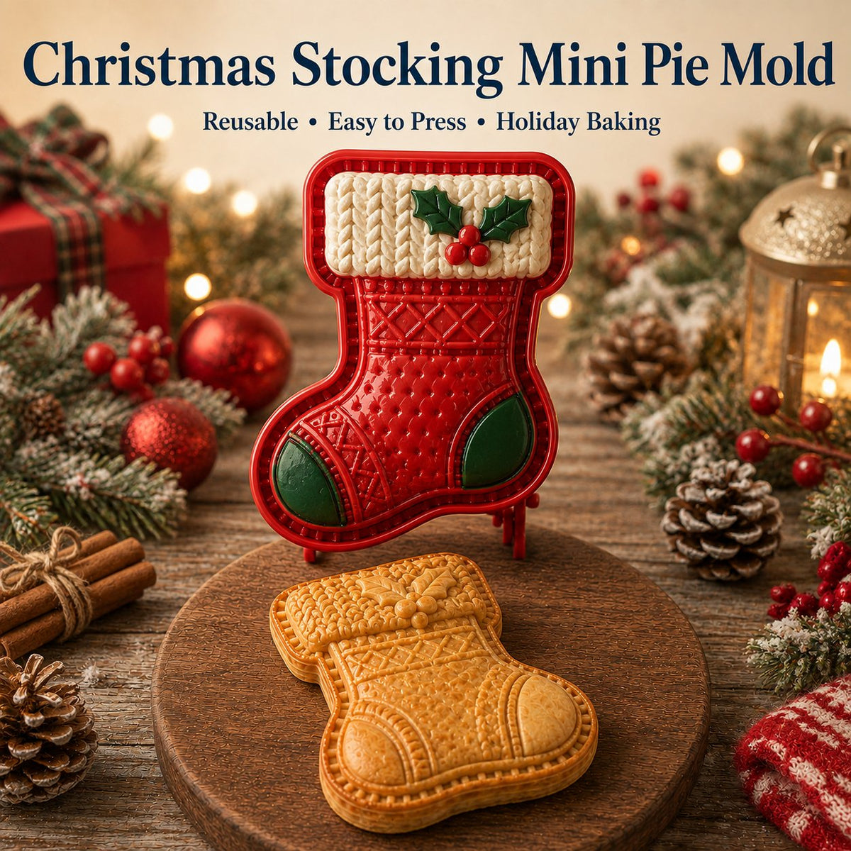 🎄16-delers samling med designede mini-paiformer til jul | Gjenbrukbare, pregede former for å lage detaljerte paier med motiv av julenissen, snømann, reinsdyr, juletre og andre julemotiver 🥧✨