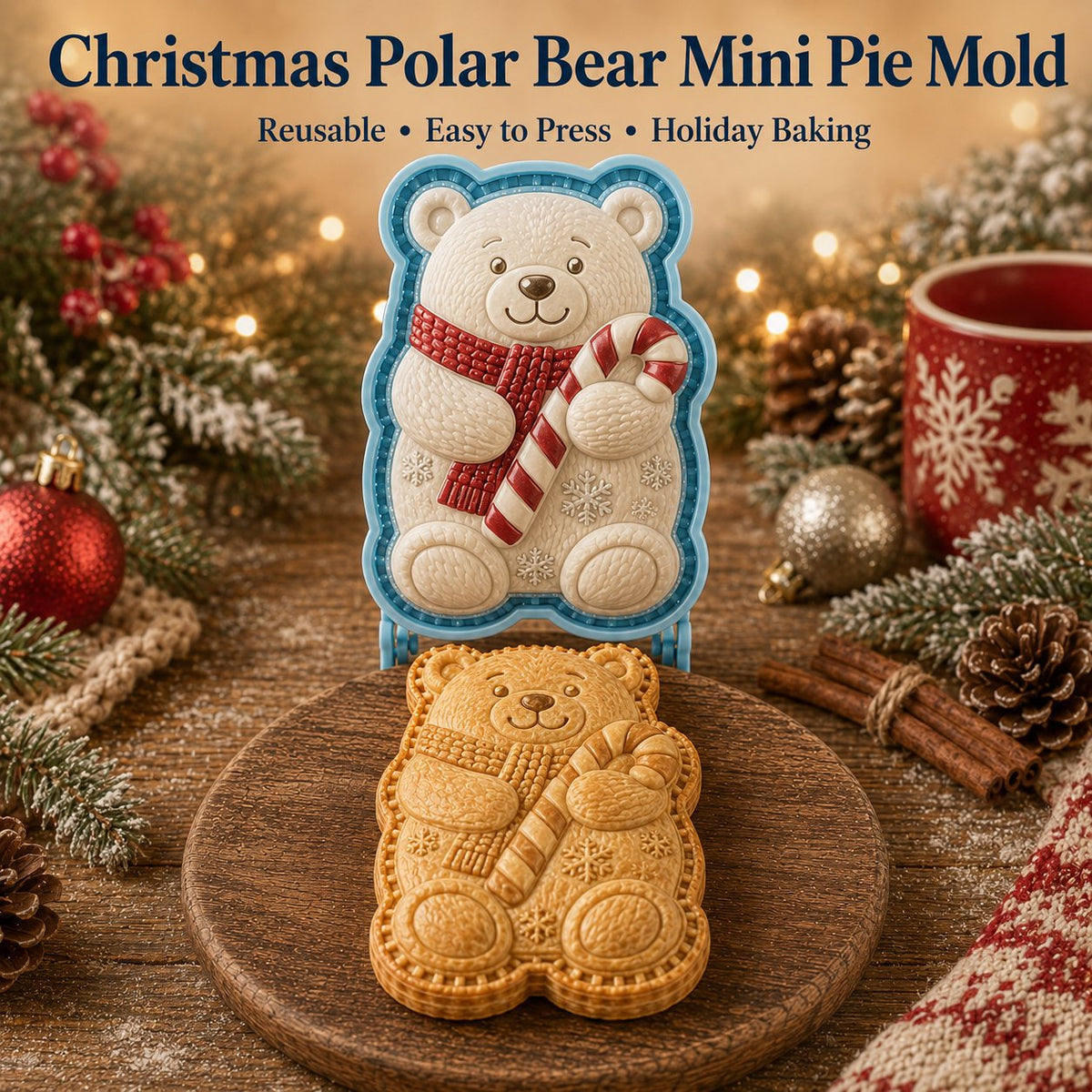 🎄16-delers samling med designede mini-paiformer til jul | Gjenbrukbare, pregede former for å lage detaljerte paier med motiv av julenissen, snømann, reinsdyr, juletre og andre julemotiver 🥧✨