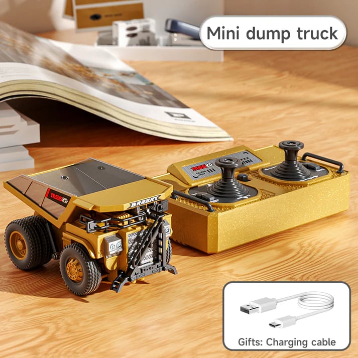 🚜 1:64 Mini fjernstyrt modell av anleggsmaskin laget av høykvalitetslegering