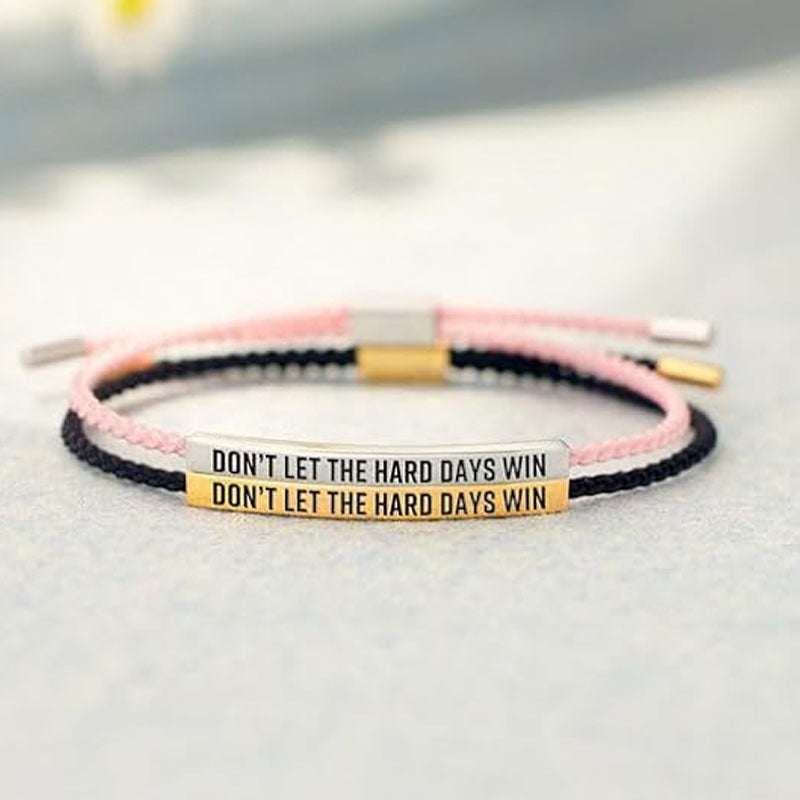 ✨📿 Vevde Armband i Rustfritt Stål – Motiverende Inspirasjonsarmbånd med Fjerningstrykk! ✨🦾