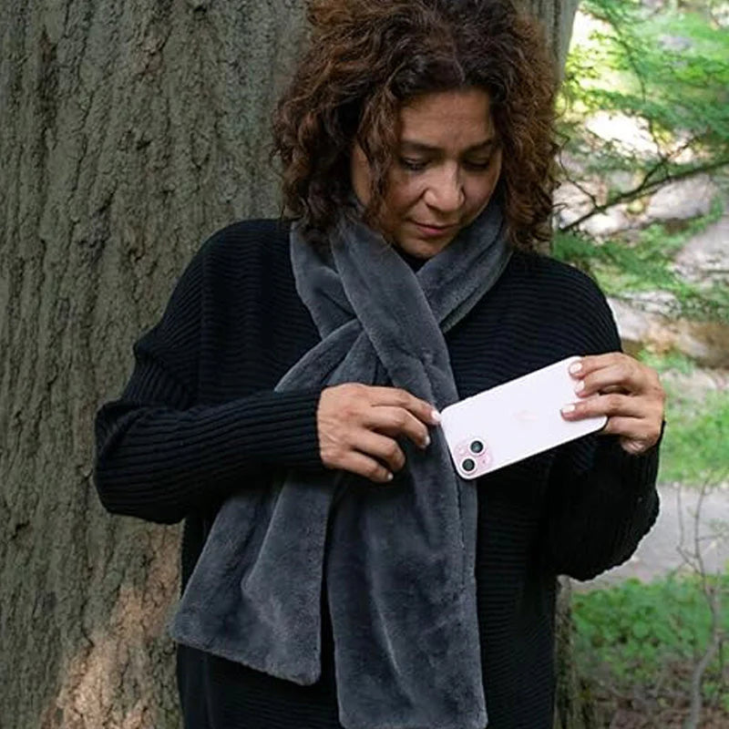 🧣✨ Hemmelig lommeskjerf – skjult glidelås i halsen til telefon, kort og nøkler! ✨📱