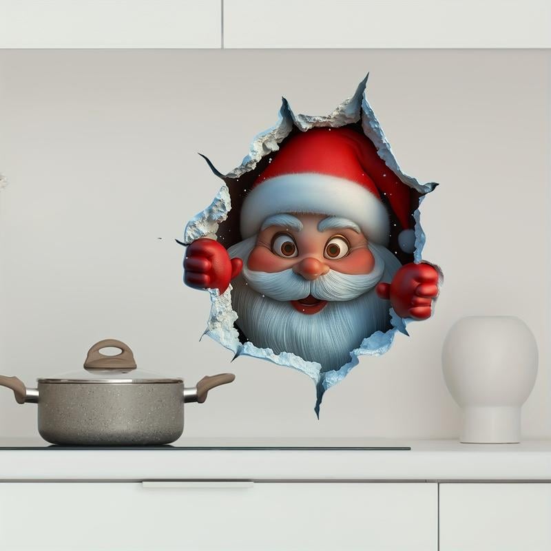 🎄3D-pop-up-klistremerker med julenissen🎅