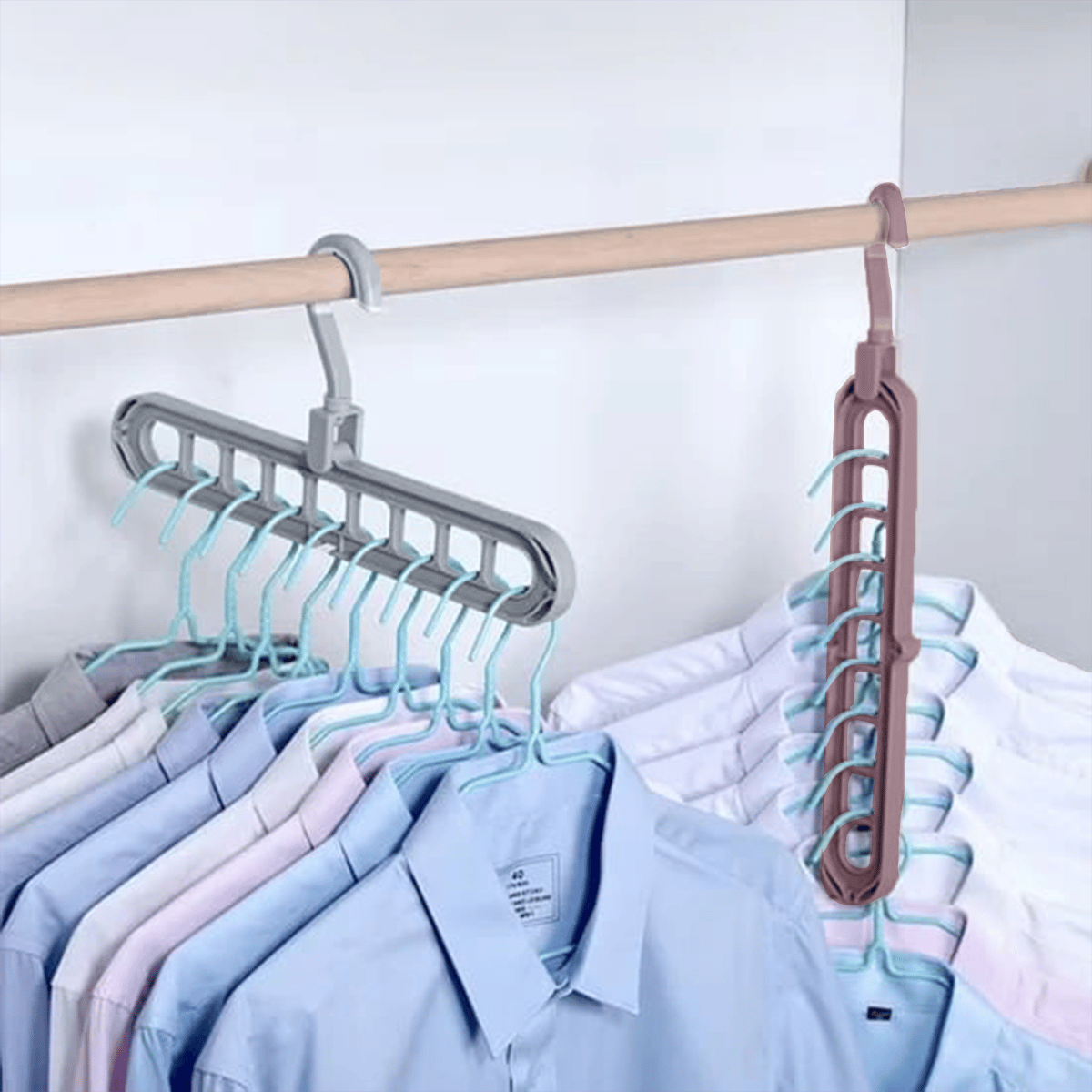 🔥👚 9-i-1 smart kleshenger – Frigjør 85 % av plassen i skapet ditt!