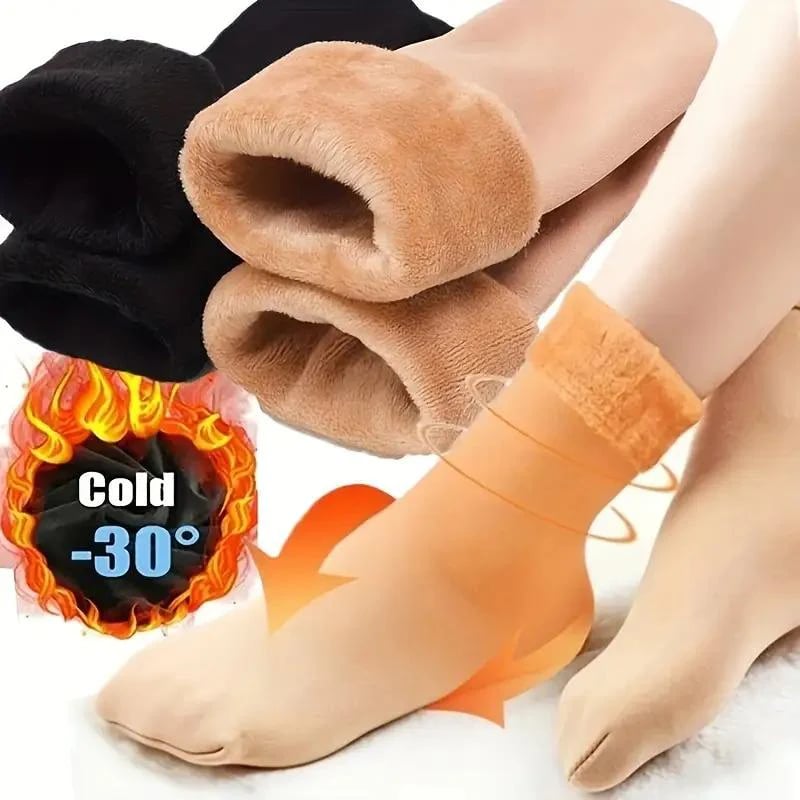 🔥🧦 Selvoppvarmende termosokker med fleecefôr – 30 °C varmeisolerende og fuktavvisende! ✨❄️
