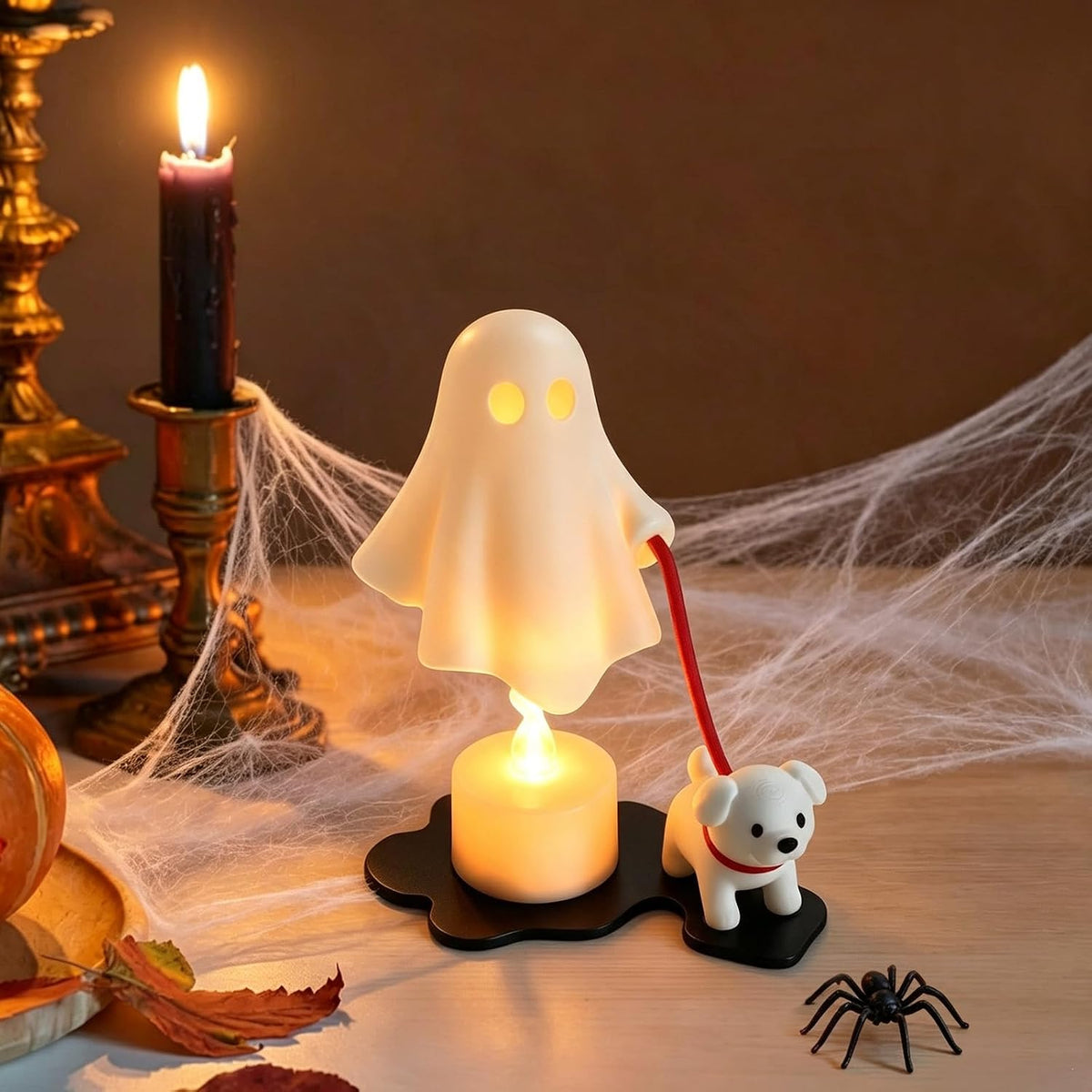 👻🐾 Nattlys med spøkelseshund til Halloween