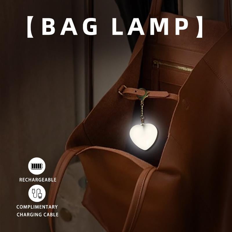 💖✨ Lett lommebok i hjerteform – Berøringsfølsom LED-oppbevaringspose med hjerte- og sirkelmotiver! ✨👛