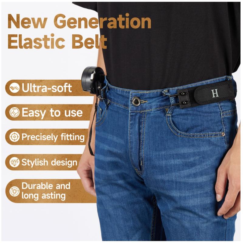 🔗✨ Elastisk belte uten spenne – Patentert fleksibelt, usynlig design med taktisk kroksystem! ✨🛡️