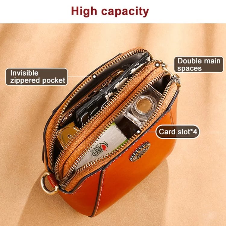 👜RETRO All-match vertikal mobilveske
