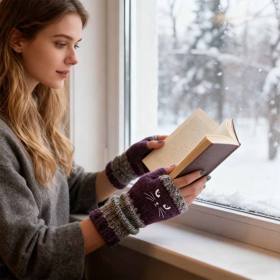 🐱✨Sjarmerende kattevotter: Din beste vinterkompanjong for hverdagen og eventyr!✨🧤