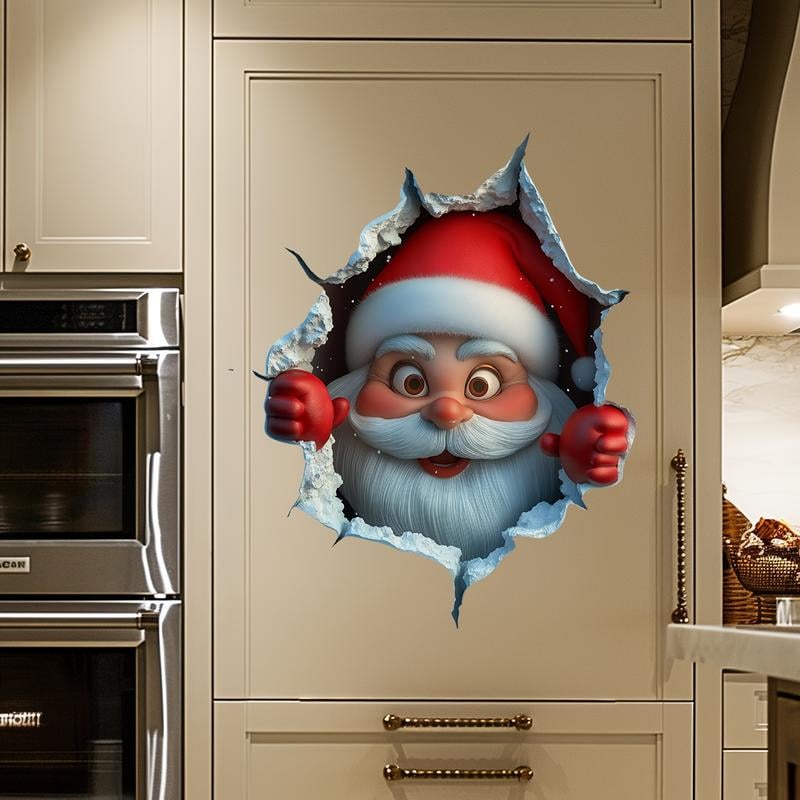 🎄3D-pop-up-klistremerker med julenissen🎅