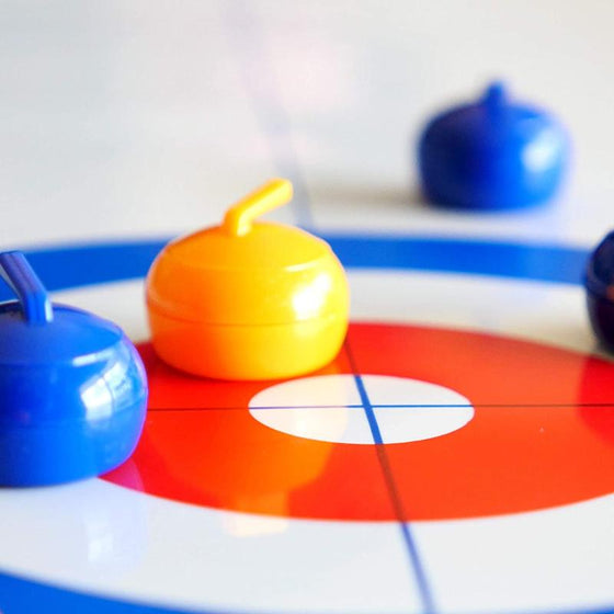 🥌✨ Bordcurling-spill – morsomt familiespill for 2–8 spillere! ✨👨👩👧👦