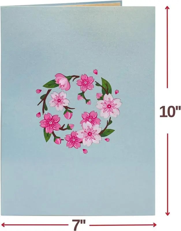 💌 Eksklusivt for Valentinsdagen: Pop-up-kort med 3D-kirsebærblomst – Det ultimate minnet for kortelskere ❤️