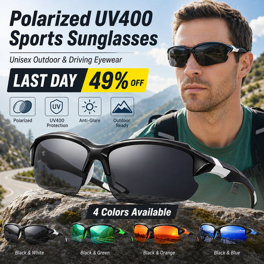 Polariserte UV400 sportsbriller – Unisex-briller for utendørsaktiviteter og kjørin