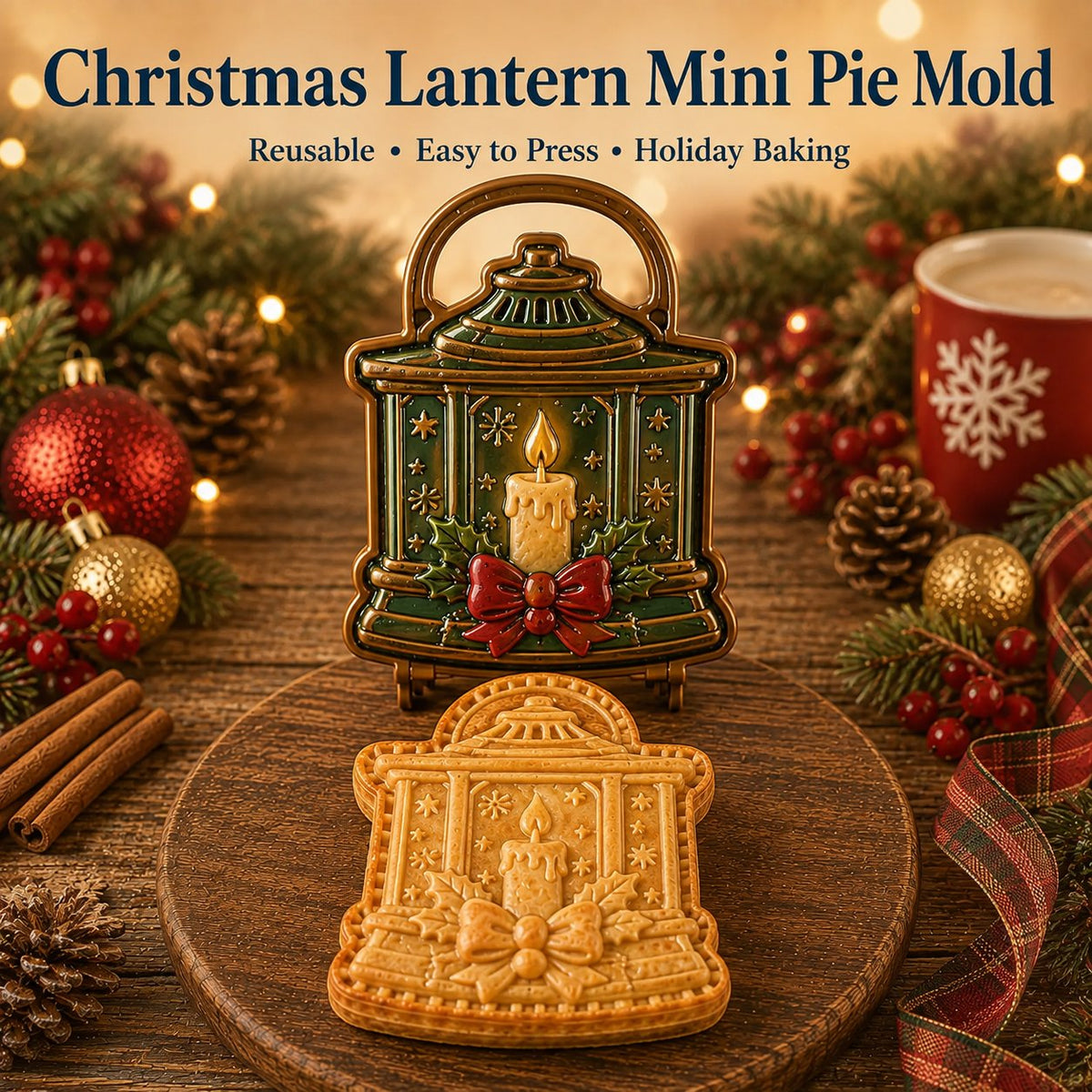 🎄16-delers samling med designede mini-paiformer til jul | Gjenbrukbare, pregede former for å lage detaljerte paier med motiv av julenissen, snømann, reinsdyr, juletre og andre julemotiver 🥧✨