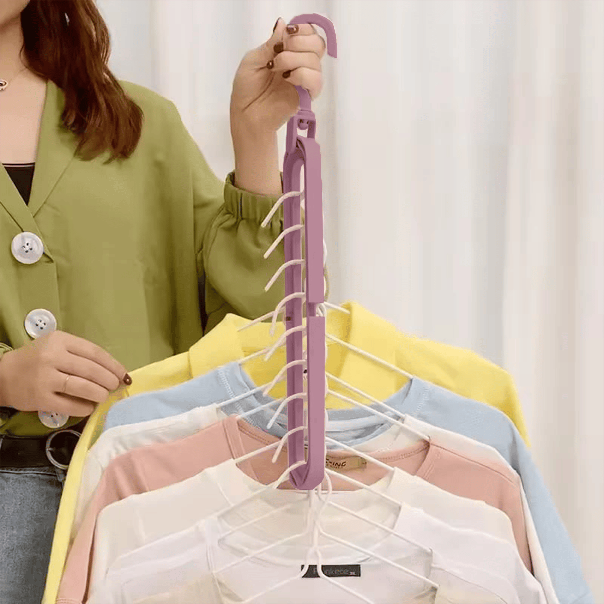 🔥👚 9-i-1 smart kleshenger – Frigjør 85 % av plassen i skapet ditt!