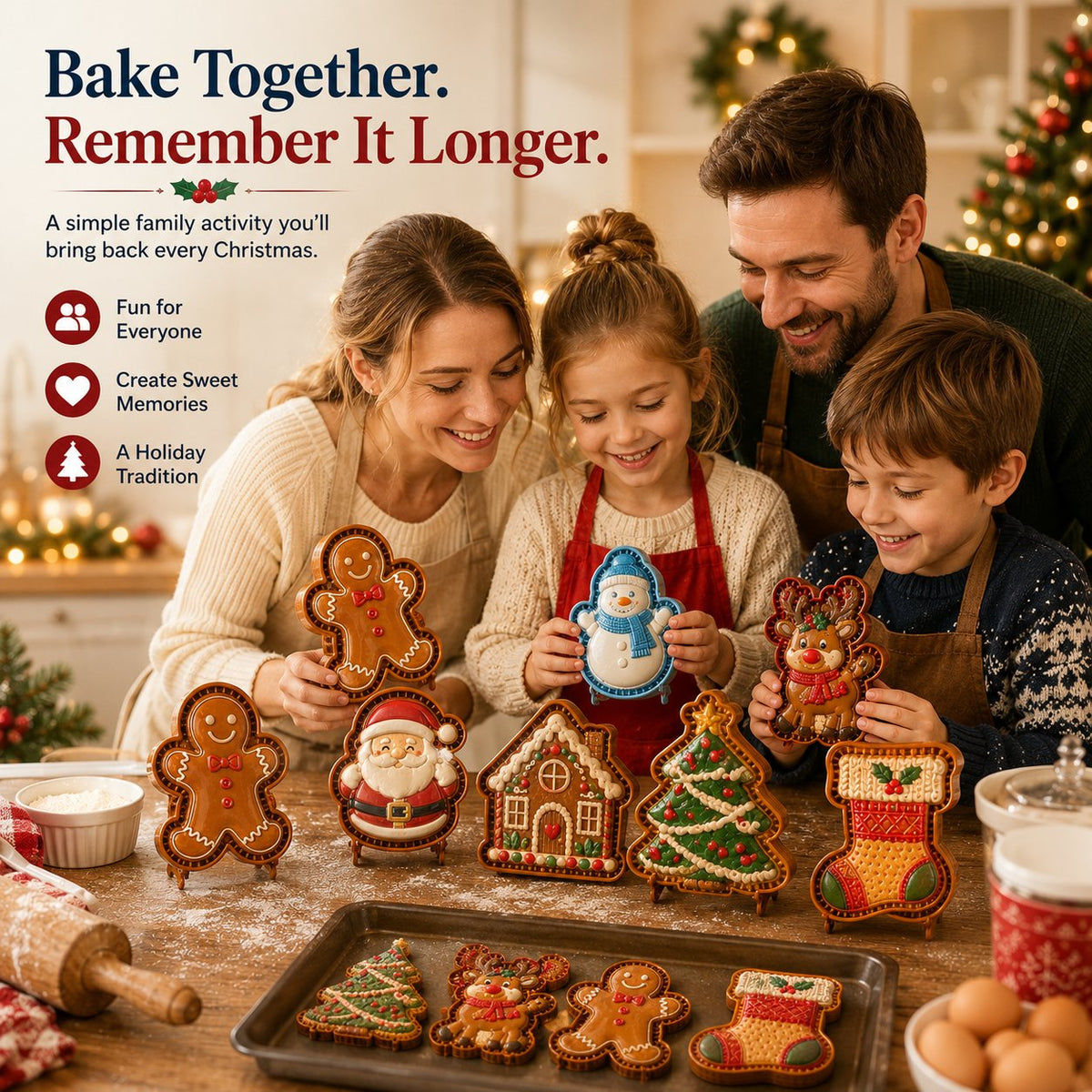 🎄16-delers samling med designede mini-paiformer til jul | Gjenbrukbare, pregede former for å lage detaljerte paier med motiv av julenissen, snømann, reinsdyr, juletre og andre julemotiver 🥧✨