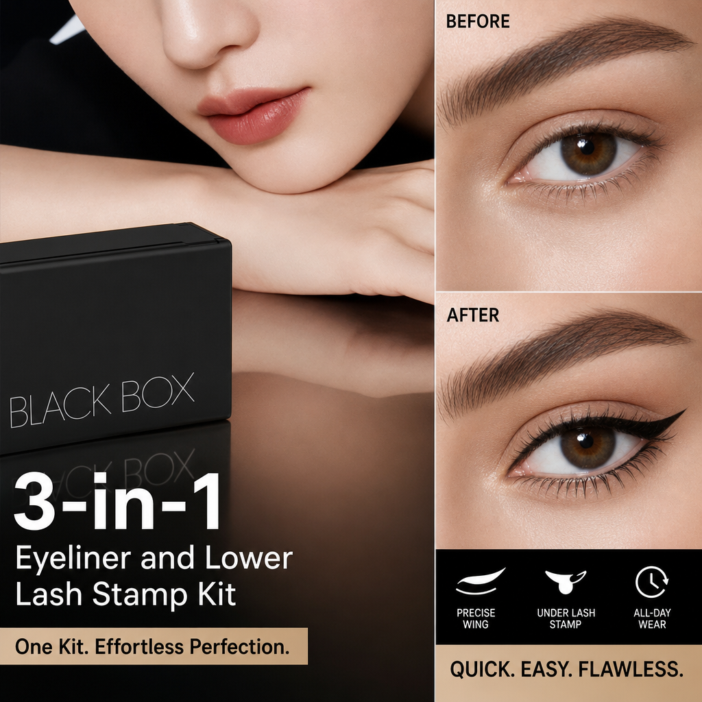 🥳2026 Hotselgende vare🥳💞 Over 50 000 solgte enheter! 💄✨ 50 % rabatt! 3-i-1 stempelsett med eyeliner og nedre mascara – Perfekt eyeliner og mascara på sekunder. Vannfast og flekkfri. Du trenger ikke en stødig hånd! 👁️🖌️