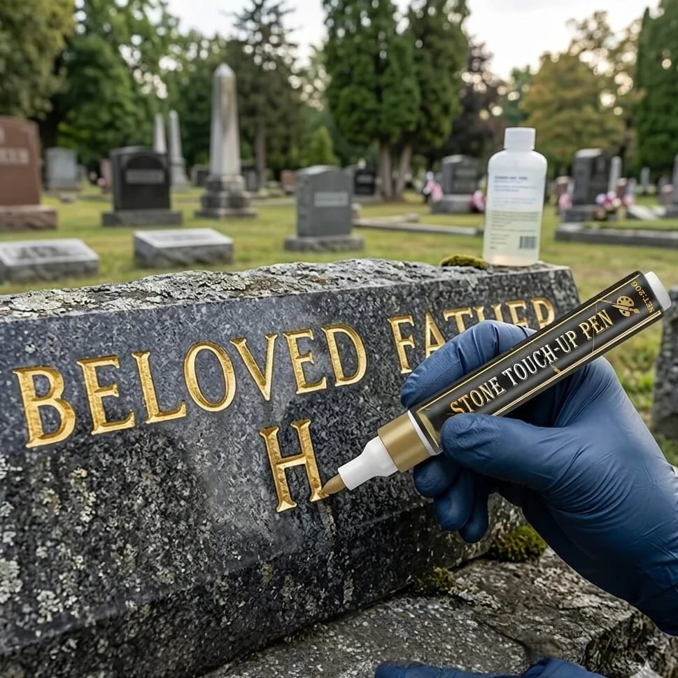 🐦Golden Tombstone Marker Pen for Restoring Faded Grave Inscriptions ...