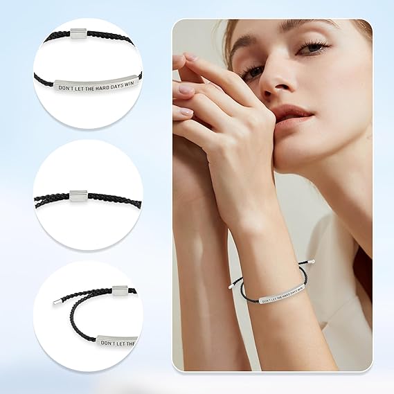 💖Inspirerende armbånd – En meningsfull påminnelse om å være sterk og holde ut