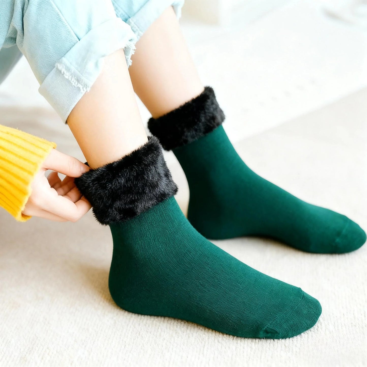 🔥🧦 Selvoppvarmende termosokker med fleecefôr – 30 °C varmeisolerende og fuktavvisende! ✨❄️