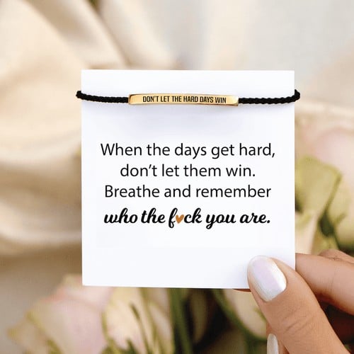 💖Inspirerende armbånd – En meningsfull påminnelse om å være sterk og holde ut