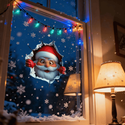 🎄3D-pop-up-klistremerker med julenissen🎅