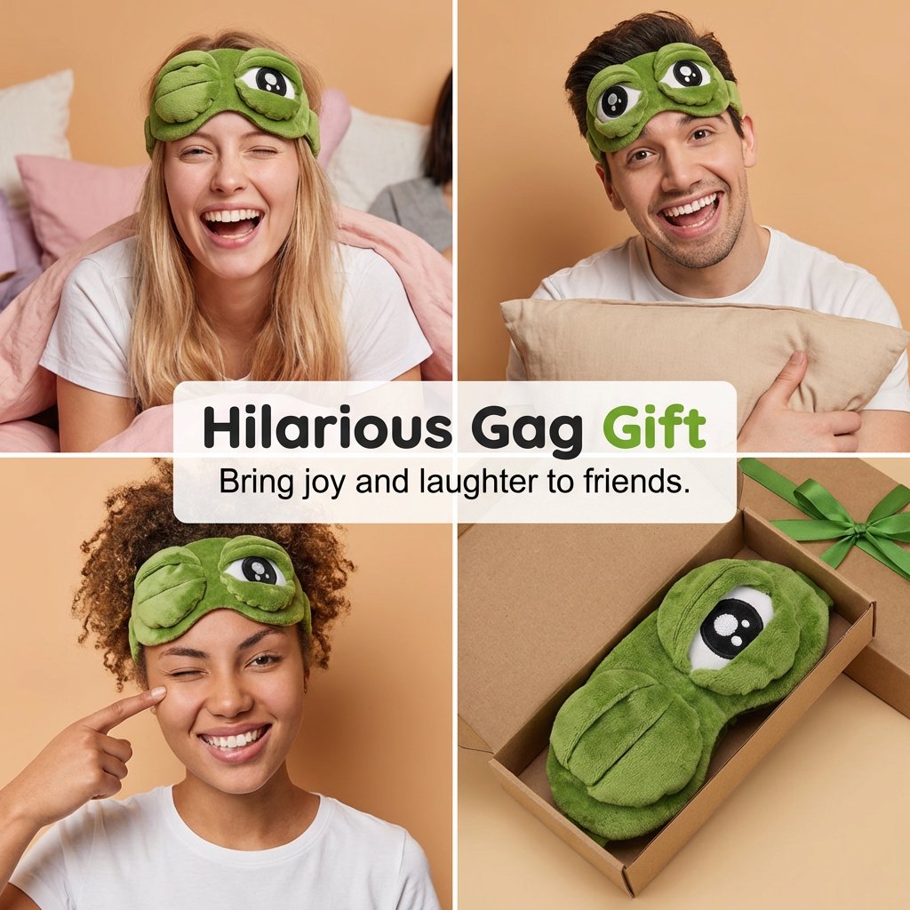 🔥Hot Salg 49% RABATT✨ 3D Søt Froske Søvnmaske🐸