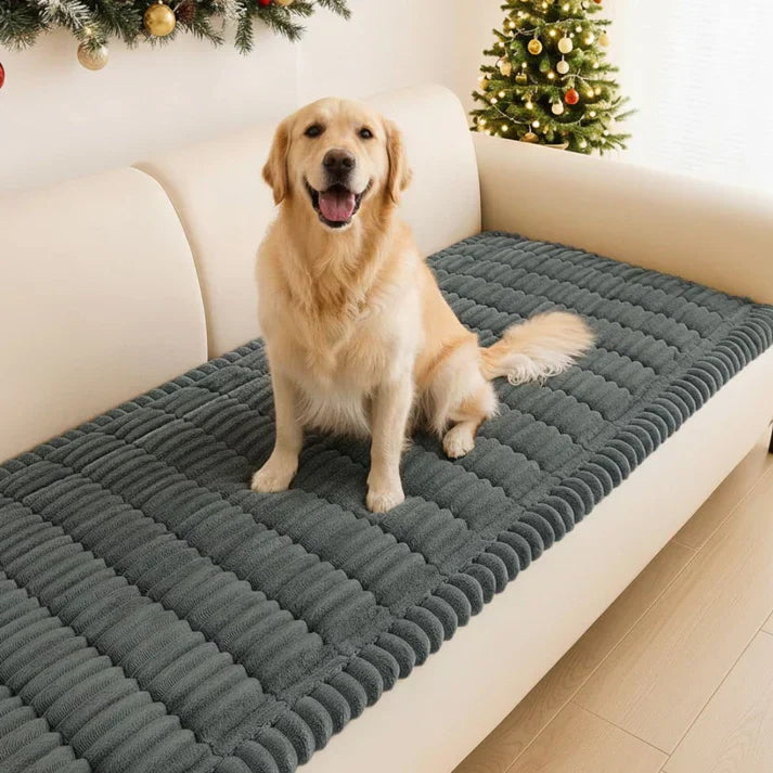 Plysj-kviltet sklisikret sofa-beskyttelsestrekk for kjæledyr