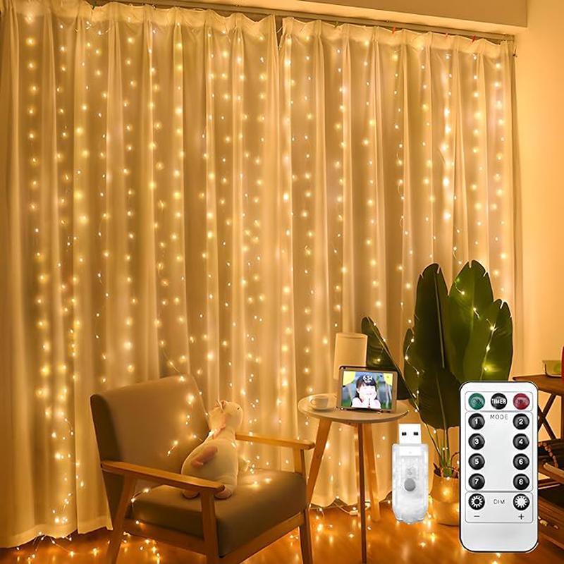 🎁Tidlig julesalg 49 % rabatt🎅LED-lyskjede, USB-drevet LED-lysgardin til gaveinnpakning