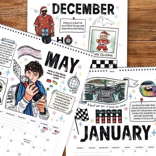 🏎️📅 F1 Scrapbook Race Calendar 2026 – Begrenset opplag av veggkalender for motorsportentusiaster! ✨🏁