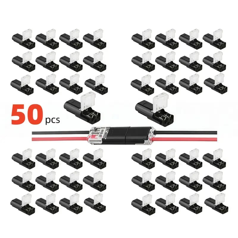Rask kabelforbindelse🔌Dobbel kabelforbindelse LED-lyskjedeforbindelser 2 pinner