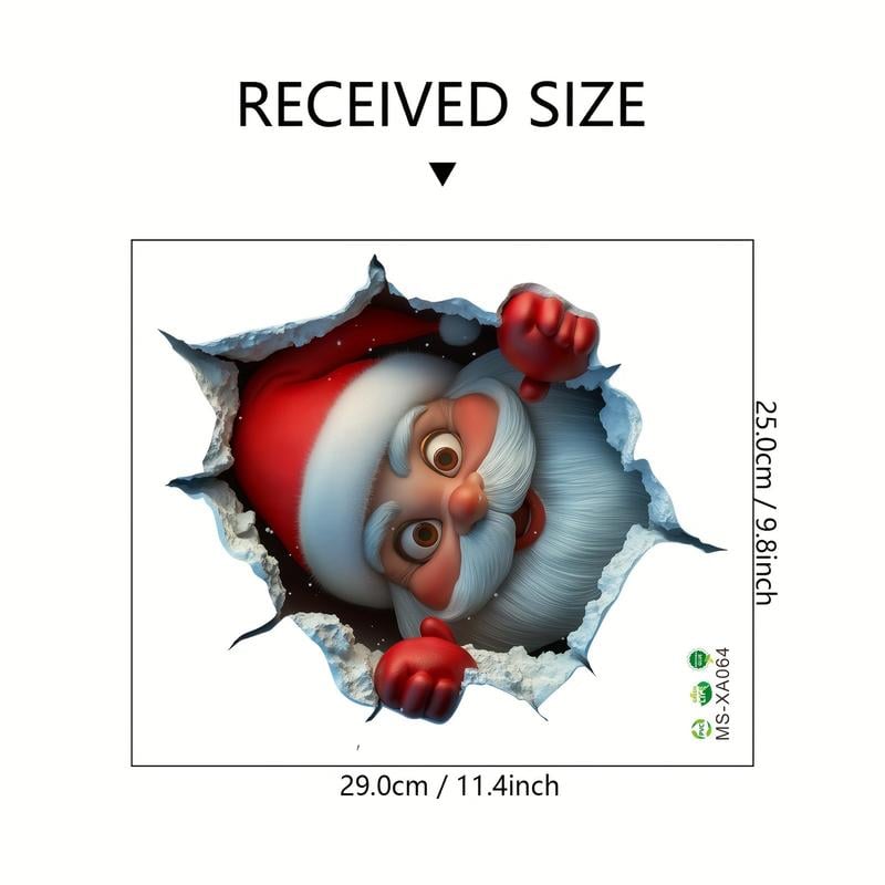 🎄3D-pop-up-klistremerker med julenissen🎅