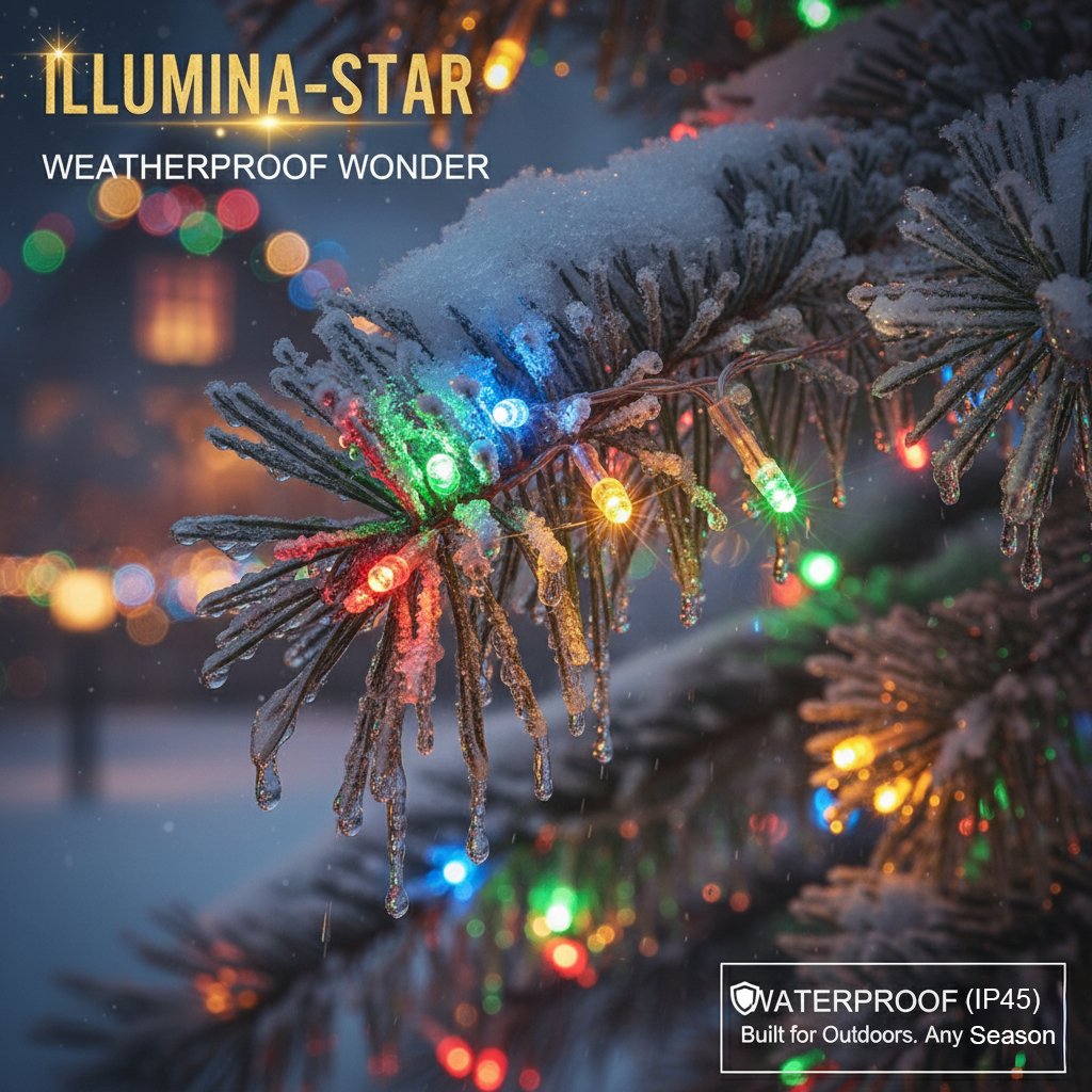 🎄✨ Starlight Cascade Light Show – Magisk julelys med 8 moduser og fjernkontroll! ✨🌟
