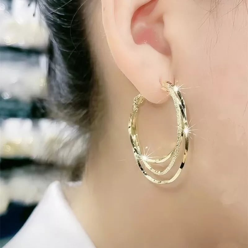 🎁Flerlags hoop-øreringer