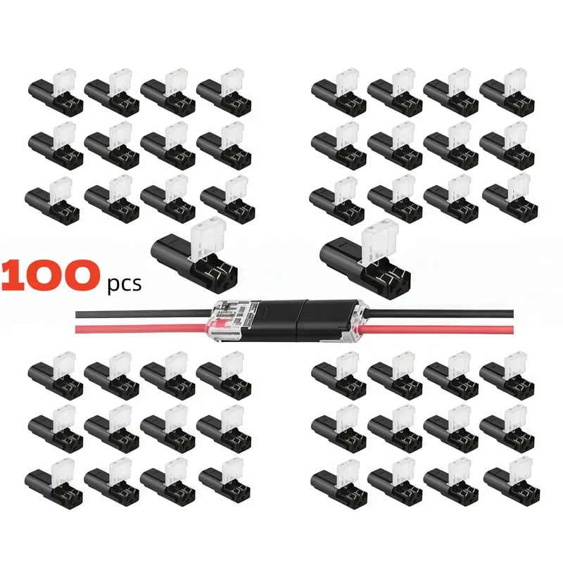 Rask kabelforbindelse🔌Dobbel kabelforbindelse LED-lyskjedeforbindelser 2 pinner