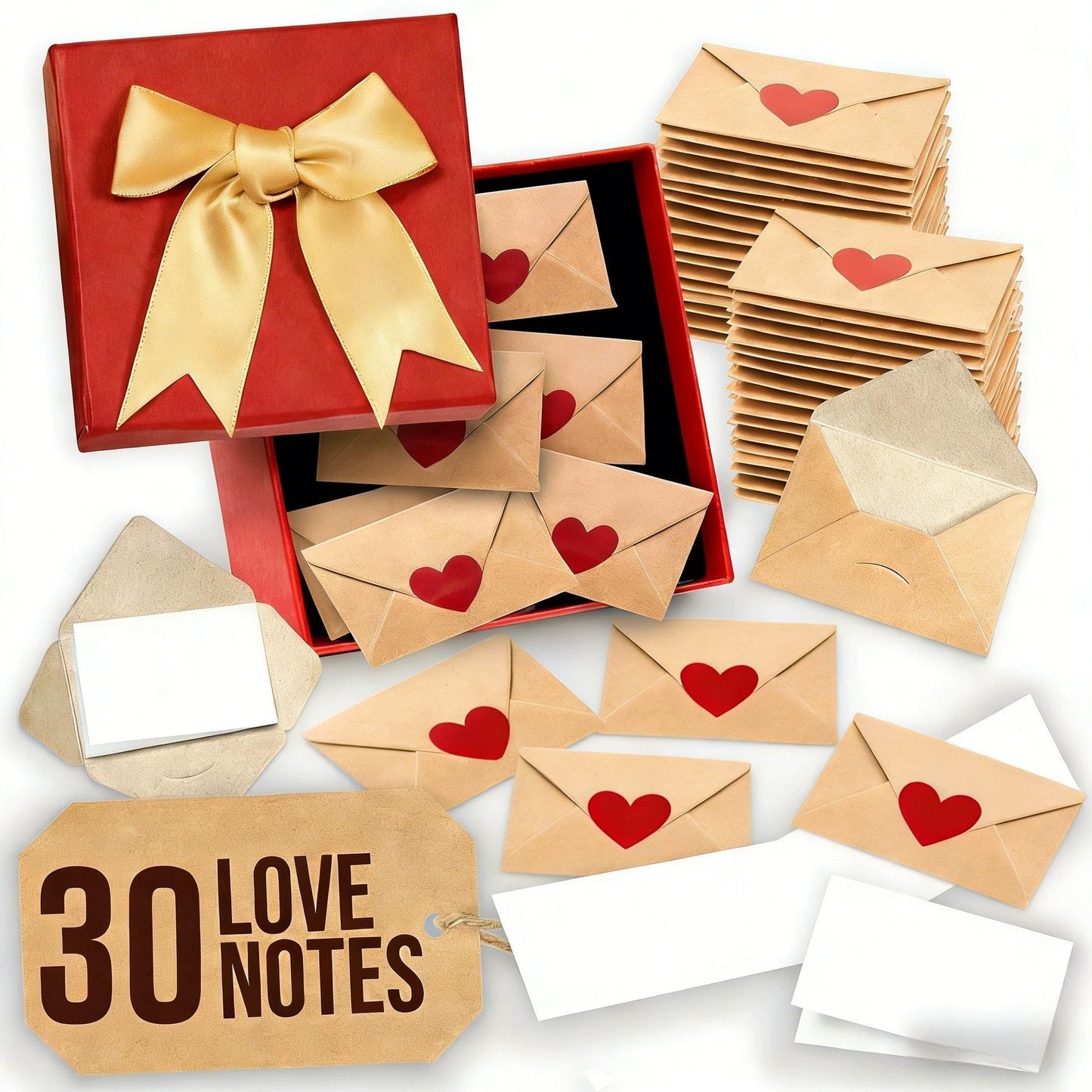 🌹DIY Love Letter Box – Mini blanke kort og konvolutter ✨💖