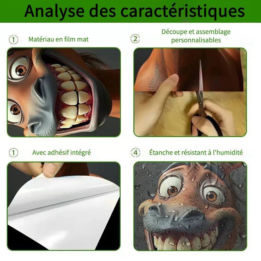 🦒🐯Kreativt søppelbøtteklistremerke med fargerik tegneserie✨