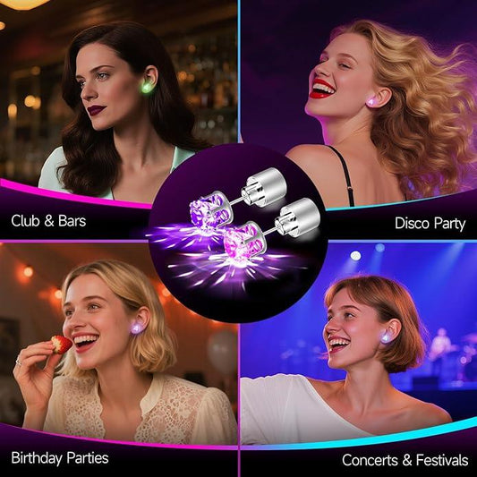 🌟✨ LED-lysende øredobber – Glødende diamanttiara-øreringer til fester og festivaler! ✨👑