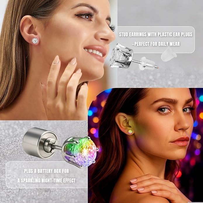 🌟✨ LED-lysende øredobber – Glødende diamanttiara-øreringer til fester og festivaler! ✨👑