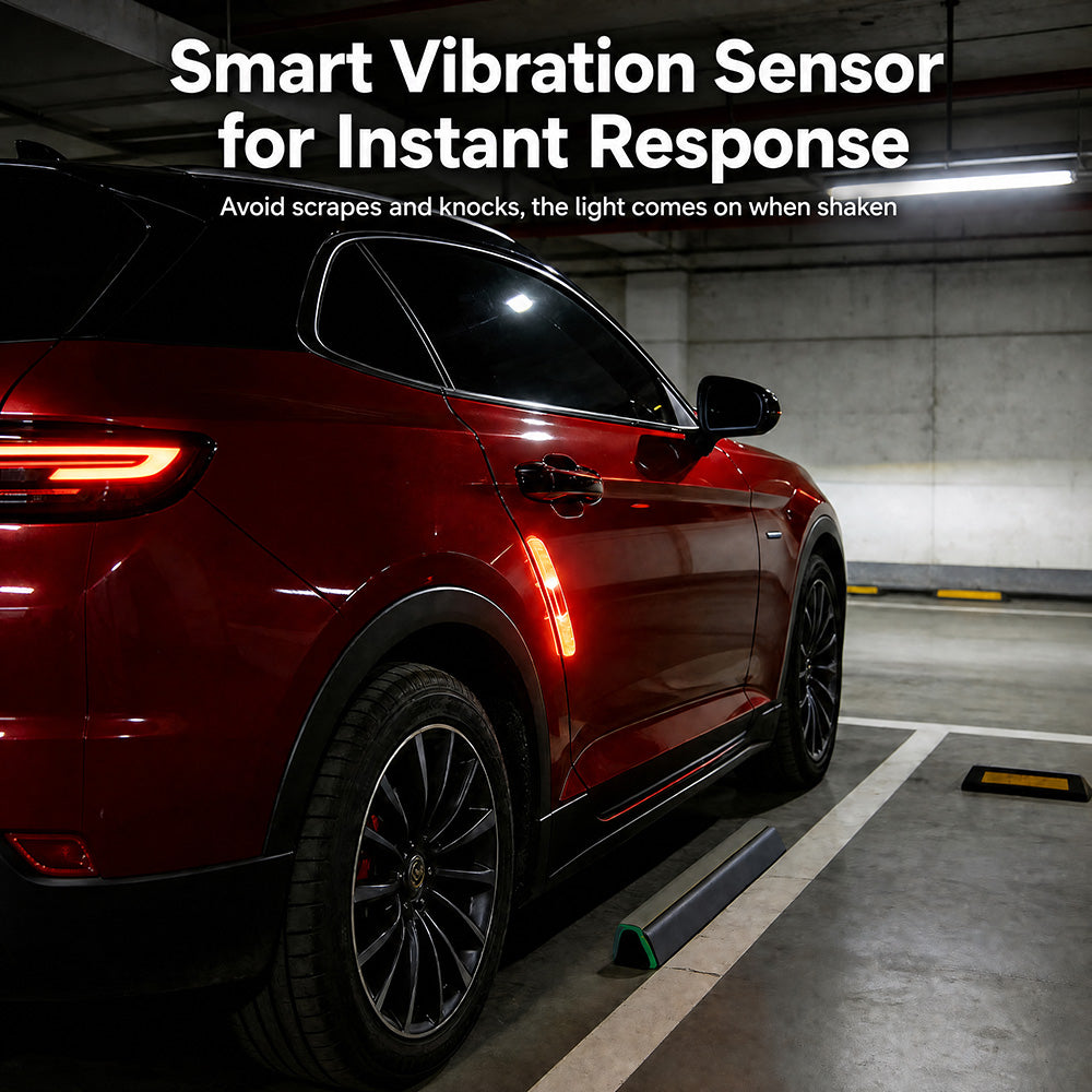 🚗Solcelledrevet RGB-varsellampe for bildører – automatisk støtfangerlist