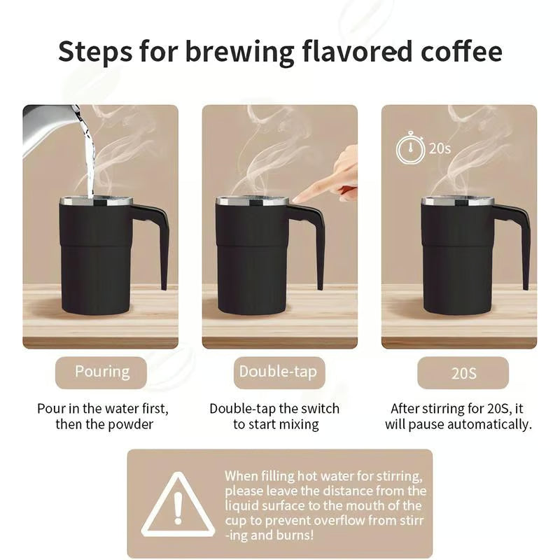 💥Julesalg 50 % ☕🔋Oppladbart automatisk magnetisk kaffekopp-sett med omrører⚡
