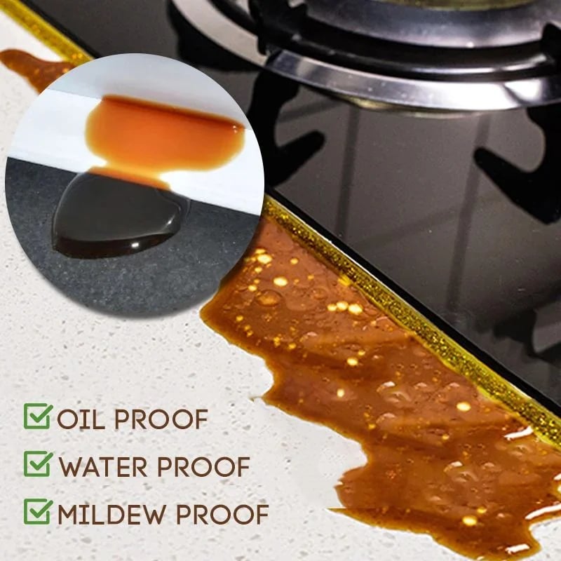 🔥 Buy 1, get 1 free! 🔥 Mould-resistant and waterproof self-adhesive sealing strip for grout lines between ceramic tiles 🛠️✨ – No more dirty grout lines! 🚫🦠 Easy to fit yourself, durable sealant for tiles, washbasins and baths