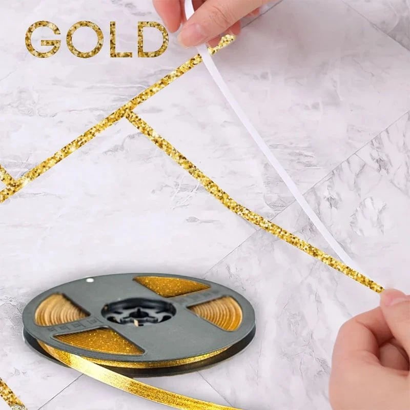 🔥 Buy 1, get 1 free! 🔥 Mould-resistant and waterproof self-adhesive sealing strip for grout lines between ceramic tiles 🛠️✨ – No more dirty grout lines! 🚫🦠 Easy to fit yourself, durable sealant for tiles, washbasins and baths