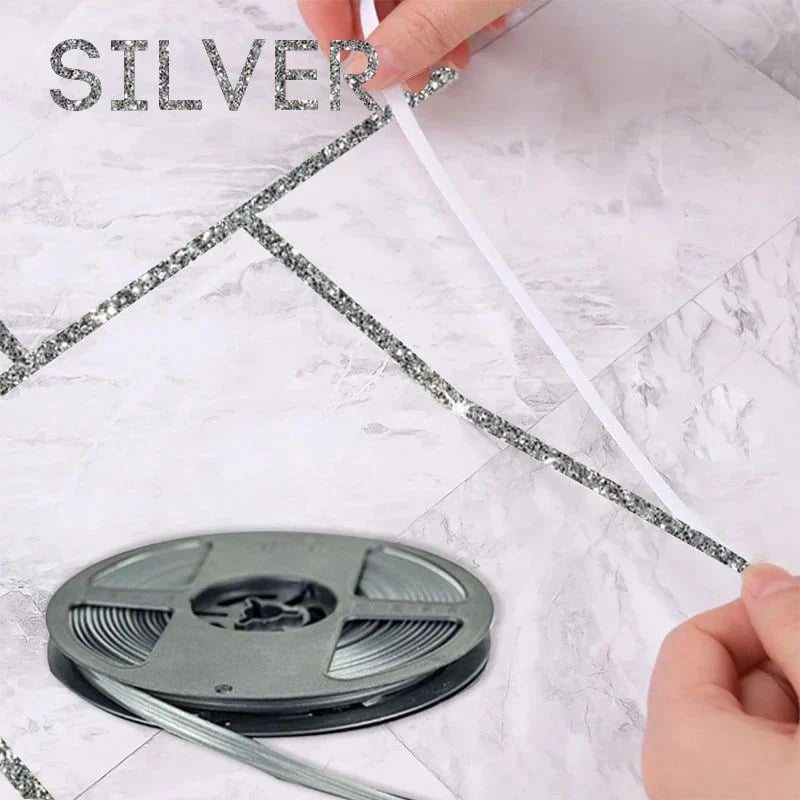 🔥 Buy 1, get 1 free! 🔥 Mould-resistant and waterproof self-adhesive sealing strip for grout lines between ceramic tiles 🛠️✨ – No more dirty grout lines! 🚫🦠 Easy to fit yourself, durable sealant for tiles, washbasins and baths