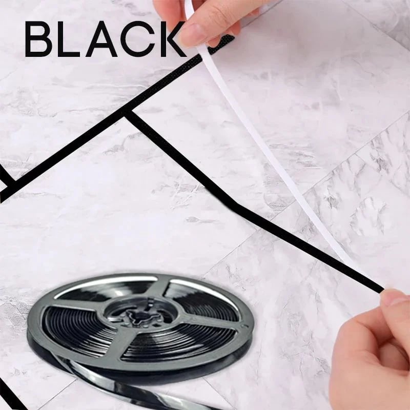 🔥 Buy 1, get 1 free! 🔥 Mould-resistant and waterproof self-adhesive sealing strip for grout lines between ceramic tiles 🛠️✨ – No more dirty grout lines! 🚫🦠 Easy to fit yourself, durable sealant for tiles, washbasins and baths