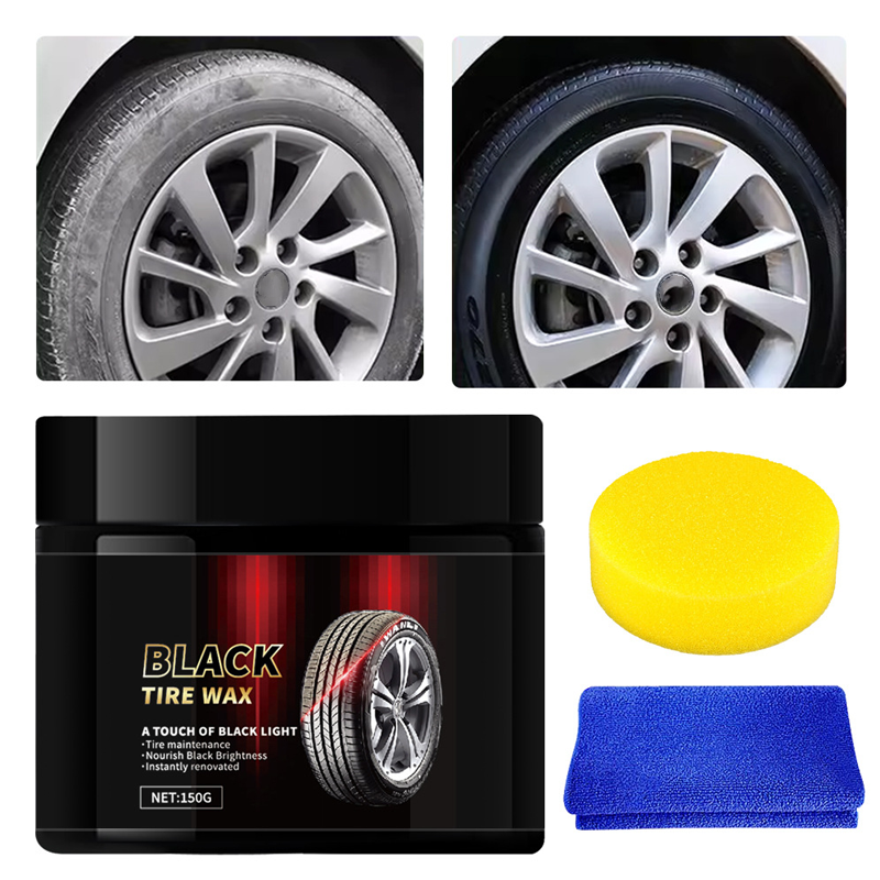 🚗Sett med voks for øyeblikkelig glans og beskyttelse av dekk👍✨