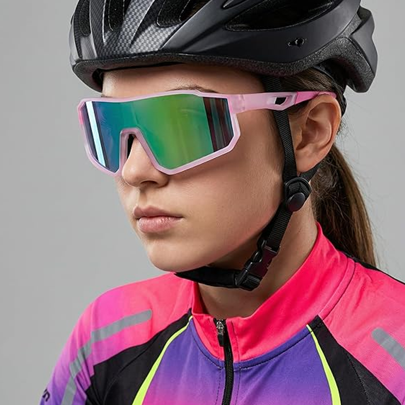 🕶️ Polariserte sportssolbriller for menn og kvinner – UV400 og fargerike speilglass 🏃
