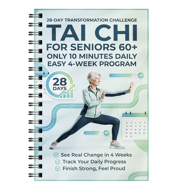 📘 50 % RABATT NÅ! 🧘 Tai Chi-øvelsesbok for eldre og nybegynnere – 28-dagers program, 10 minutters daglige øvelser og nybegynnervennlige bevegelser – perfekt for styrke, balanse og avslapning 🌿✨
