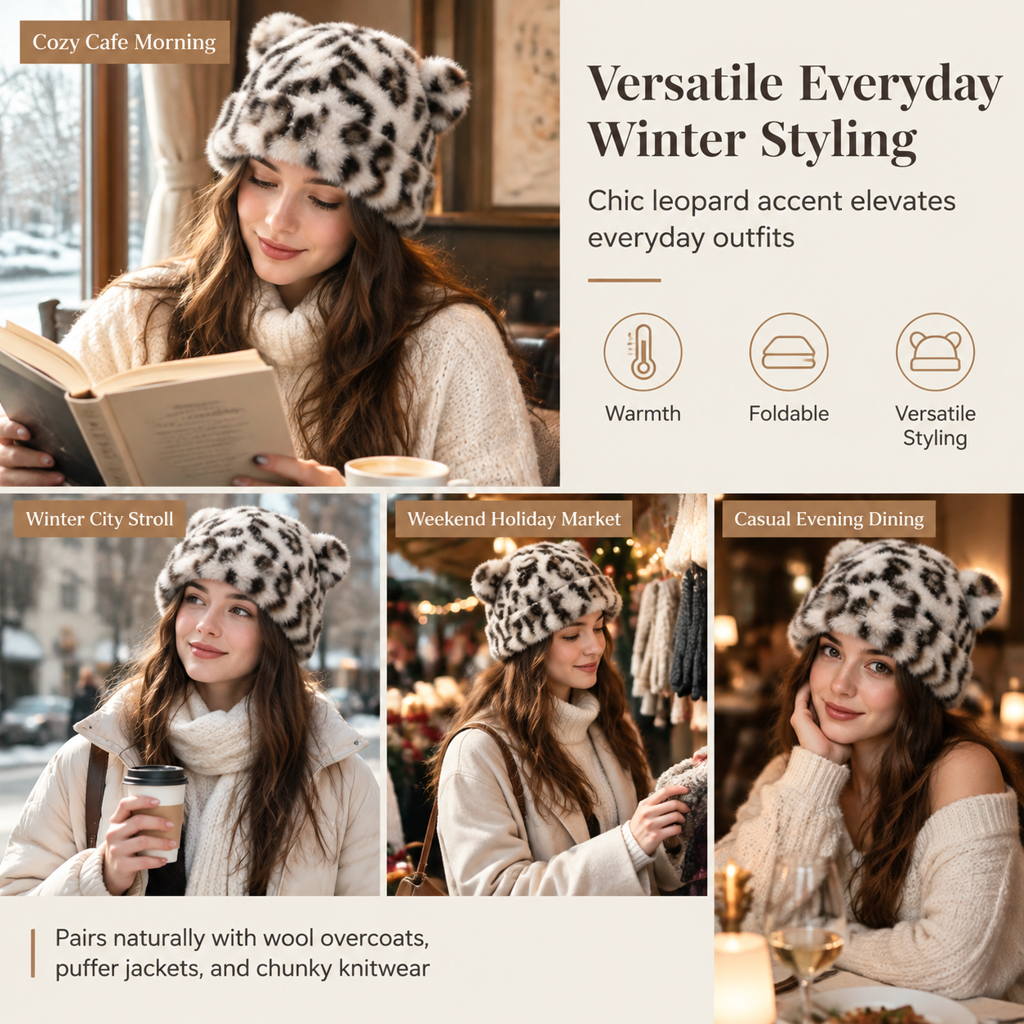 🧸 👒 Vinterlue for kvinner som beskytter mot kulde